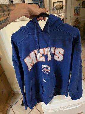 New York Mets Adidas XL Hooded Sweatshirt Long Sleeve Good Condition
